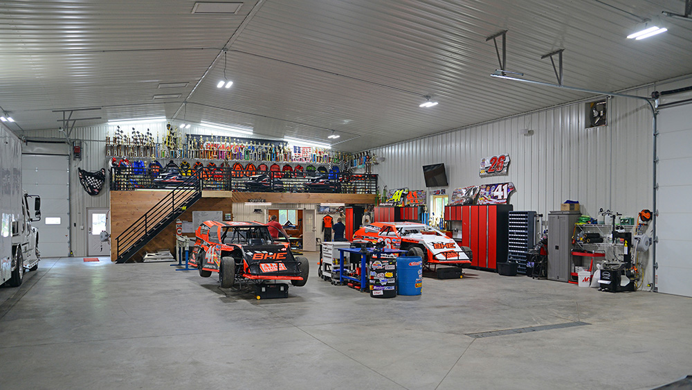 Pole Barn Shop and Race Garage