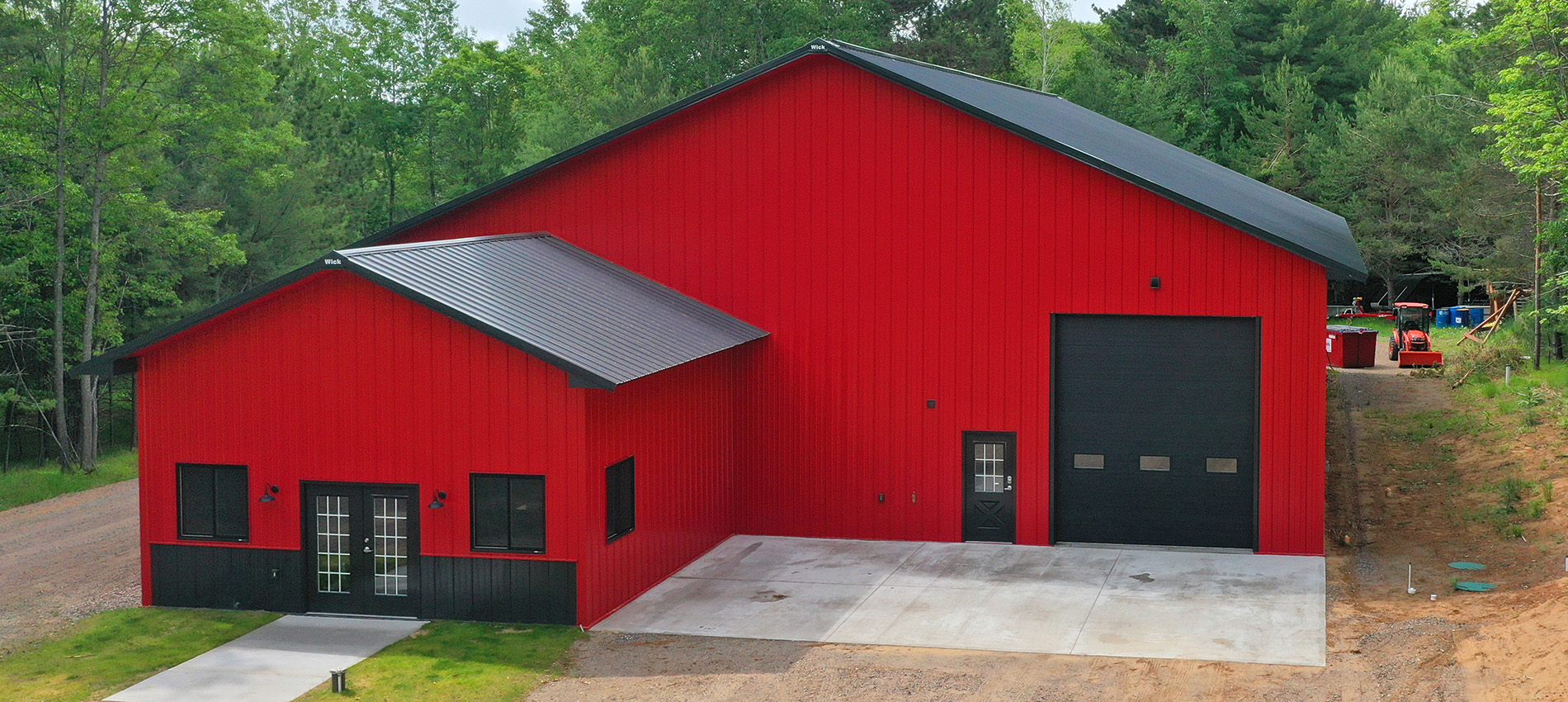 Commercial Pole Barn Shop and Garage with Offices